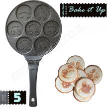 מחבת פנקייק סמייל 26 ס''מ 7 שקעים Bake it Up