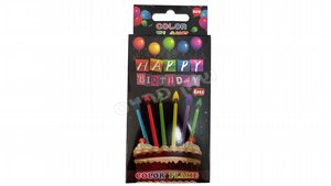 נרות יום הולדת צבעוניים - 6 נרות להבה צבעוני נרות יום הולדת צבעוניים - 6 נרות להבה צבעוני