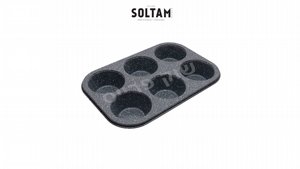 Bake it Up תבנית מאפינס 6 שקעים 18 על 27 על 3 ס''מ קרבון סטיל סולתם Bake it Up תבנית מאפינס 6 שקעים 18 על 27 על 3 ס''מ קרבון סטיל סולתם