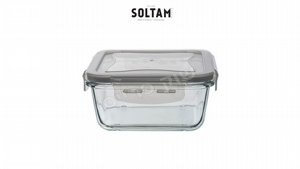 מיכל אחסון מזון מרובע/ קופסה זכוכית 700 מ''ל SOLTAM Click Lock מיכל אחסון מזון מרובע/ קופסה זכוכית 700 מ''ל SOLTAM Click Lock