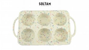 Bake it Up תבנית סיליקון מאפינס 6 שקעים 27 ס"מ סולתם Bake it Up תבנית סיליקון מאפינס 6 שקעים 27 ס"מ סולתם