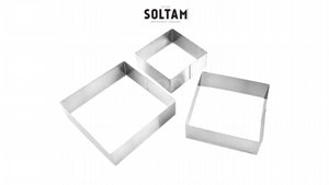 Bake it Up סט 3 רינגים מרובעים נירוסטה סולתם Bake it Up סט 3 רינגים מרובעים נירוסטה סולתם