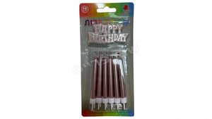 HAPPY BIRTHDAY נרות יום הולדת בצבע רוזגולד + שלט HAPPY BIRTHDAY נרות יום הולדת בצבע רוזגולד + שלט