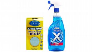 מרסס לניקוי חלונות 1 ליטר יעקבי + מיקרופייבר לזכוכית מרסס לניקוי חלונות 1 ליטר יעקבי + מיקרופייבר לזכוכית
